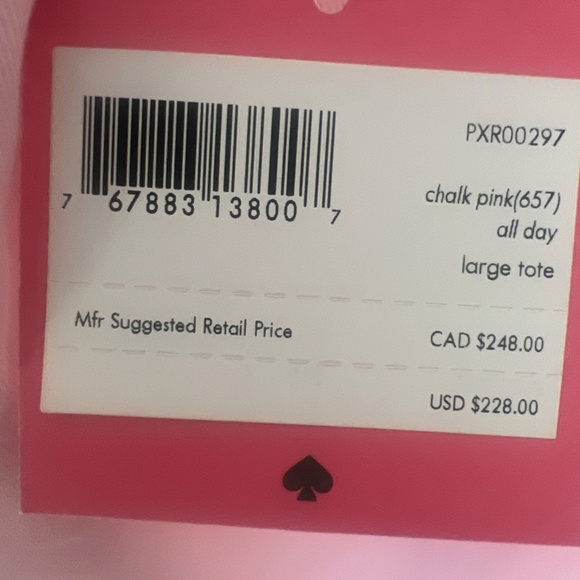 Kate Spade Brand New Pink All Day Large Tote - Picture 9 of 9